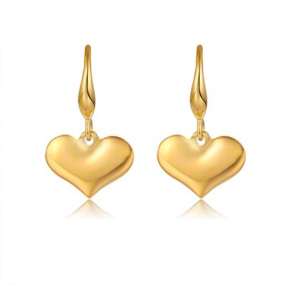 China 316L 18K Women Fashionable Love Stainless Steel Elegant French CLASSIQUE Gold Plated Simple Heart Stud Earrings for sale