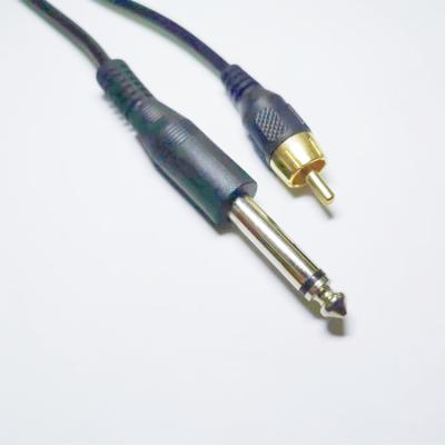 China Other Mono 6.35 Plug Male To RCA Male Audio Cable For Tattoo Equipment for sale