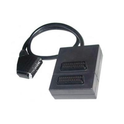 China 1 Input 2 Outputs Scart 2 Way Splitter for sale