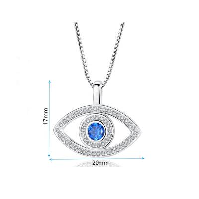 China New CLASSIC Wholesale Design 14k 18k Gold Plated Blue Turkish Evil Eye Necklaces Pendants Devil's Eyes Fashion Jewelry 2021 For Women for sale