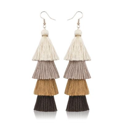 China Romantic Popular European Jewelry Drop Earrings Bead Tassel Drop Earrings For Women for sale