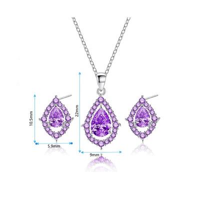 China CLASSIC 2021 hot sale accessories jewelry set seller silver plated zircon jwelery earrings necklace jewelry sets for women for sale