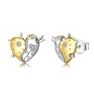 China Lowest Price Hot Selling CLASSIC 925 Popular Handcrafted Sterling Silver Fashionable Stud Earrings for sale