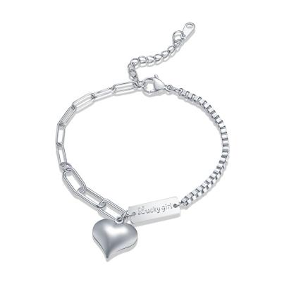 China Wholesale Good Price Good Quality Romantic Body Chain Heart Shape Stainless Steel Bracelet Women for sale