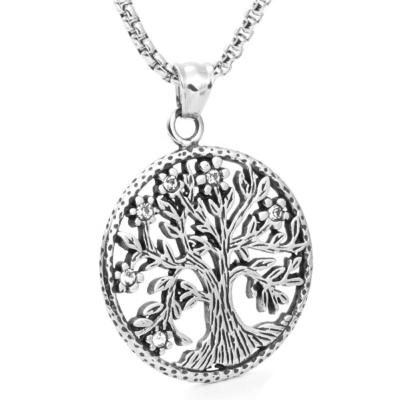 China New Vintage Pendant Romantic Hot Sale Stainless Steel Jewelry Lucky Tree Of Life Design for sale