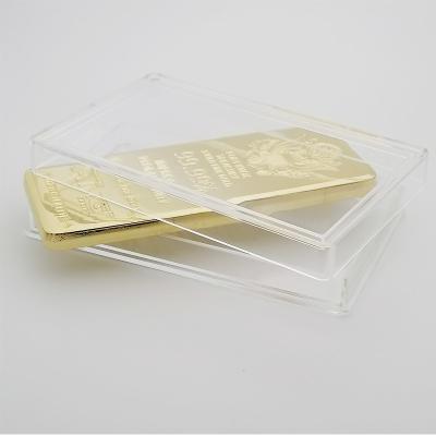 China 5 oz bullion holder 5 ounce transparent acrylic GOLD BAR BOX box 90x52x7mm transparent high clear direct fit for sale