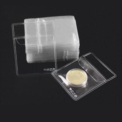 China 500 Pcs Small Lot Single Label Coin Bag Professional Coin Sleeves for sale