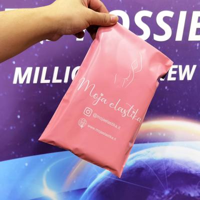 China Strong Adhesive Custom Printed Small Pink Mailing Envelopes Messenger Bag 25x30cm Mailing Mailing Mailing Bags for sale