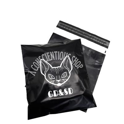 China Strong Adhesive Custom Printed Mailer Mailer Envelopes Black Colored Plastic Mailing Packages Bag For Delivery for sale