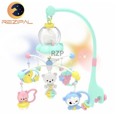 China New born musical 2022 lamp light baby toy set baby crib mobile decor crib bell for sale