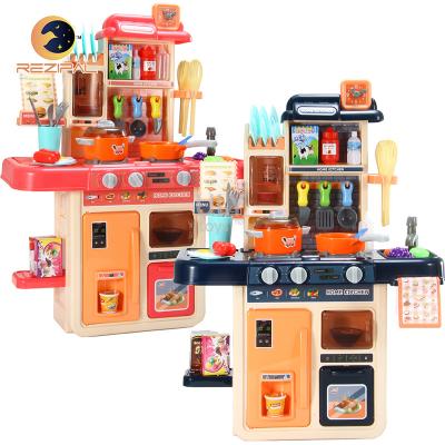 China ABS ABS 2 Colors 42 Pcs Not Bundle 3*1.5 Electric AA 63 Cm Throw Kids Kitchen Set Toy for sale