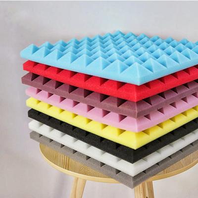 China Modern Acoustic Sound Proof Damper Studio KTV Wall Foam Sponge Panels Soundproof Home Pyramid 30*30*5cm for sale