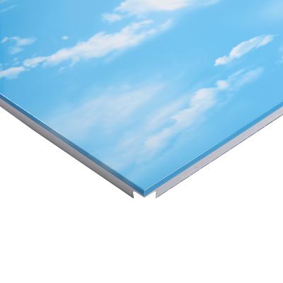 China Artistic Nano Ceilings Anti-Grease Coating 200 Square Meters Moq Gusset Plate Modern Aluminum Ceiling Tile for sale