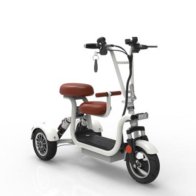 China Double Seat Suitable For Home Electric Scooter 3 Wheel Light Tricycle Battery Operated Adult Travel Scooter for sale