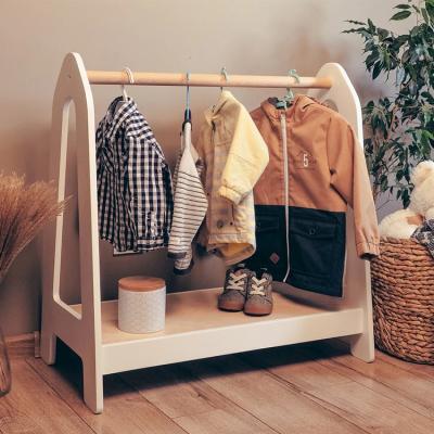 China Modern Factory Wholesale Wooden Children's Wardrobe Wooden Baby Wardrobe Storage Clothes Rack Children's Home Bedroom for sale