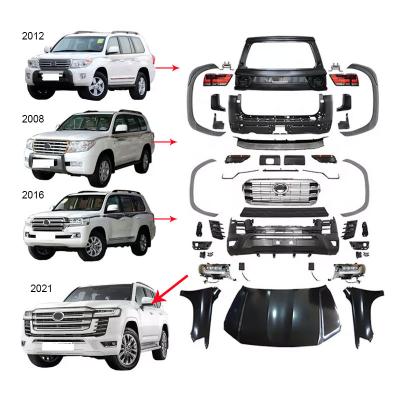 China Hot Selling Accessories ABS Car Modification Bodykit For 2008-2015 LC200 Upgrade To Lexus LX570 Blacks Edition 2016 Model for sale