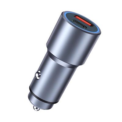 China China-chic New Car Charger Fast Charging Fast USB Fast Charging (PD18W+QC18W) USB 2 Dual Left Fast Car Charger for sale