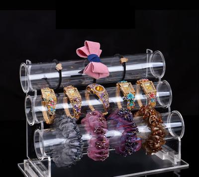 China Acrylic Custom T Shape 3 Tiers Bracelet Stand Display Stand for sale