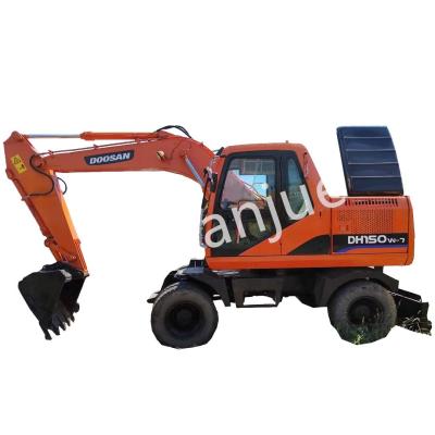 Chine 150-7 Excavatrices à roues utilisées Doosan Équipement lourd à vendre