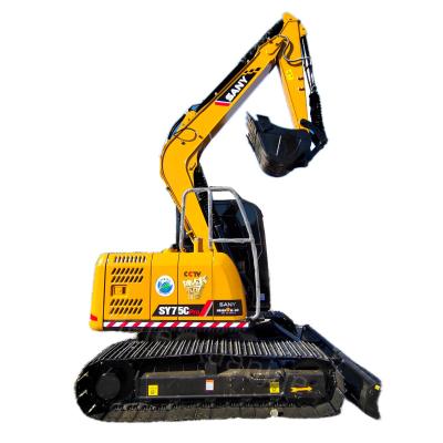 Chine SY75CPro 2021 Excavateur Sany d'occasion avec puissance nominale 43kw - 2200r/min Pour le chantier de construction à vendre