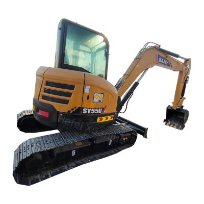 Chine SY55U En 2021 utilisé Sany Excavator V2607-DI modèle de moteur et faible coût total de possession à vendre