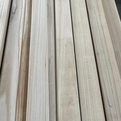 China Eco - Friendly Paulownia Wood Batten Panels / Solid Paulownia Wood Strip Trapezoid Panels From Paulownia Wood Batten for sale