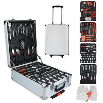 China New Household Pull Rod 499 Sets Combination Tool Kit Foreign Trade Household Ratchet Open Key Hardware Tool Box for sale