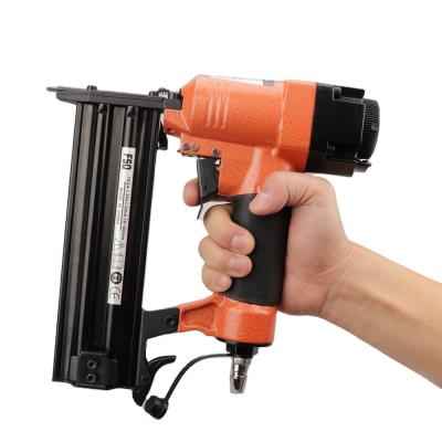 China Wholesale Machine Tools Air Nailer Gun Nailer Straight Gun Stapler Furniture Wire Pneumatic Nailing Stapler 44X37X12cm for sale