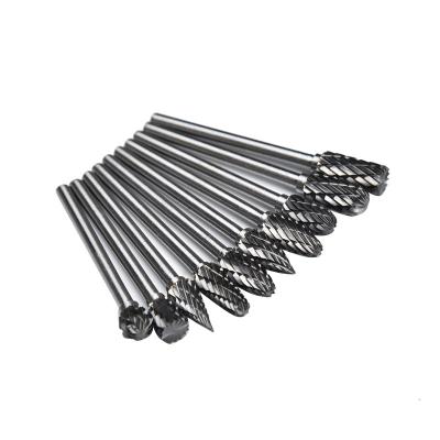 China Milling Machining Spot Set of 10 Pieces Carbide Folder Woodworking Milling Cutter Rotary Wood Carving Cutter Carving Cutter for sale