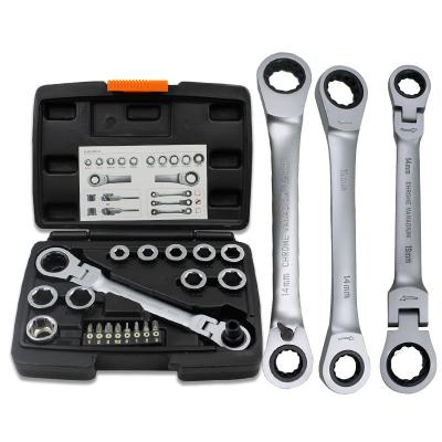 China Professional Tool Kit Automotive Maintenance Tools Chrome Vanadium 29PCS Hand Tool Socket Wrench Set for sale