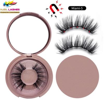 China OEM ODM Flexible Soft Magnetic Eyelashes Cut 2 Second To Wear No Glue Hair Curler Eye Lash Magnetic Eyelashes for sale