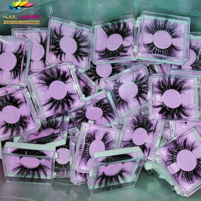 China Long Diamond Packing Fur Full Strip Luxury Natural 25mm 3D Mink Eyelash Lashes Vendor for sale