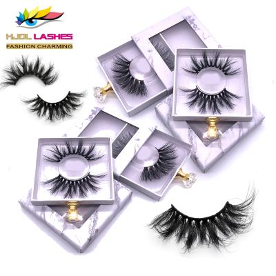 China Private Label 25MM Long Natural Mink Eyelash Packaging Box Mink Lashes Vendors Custom False 3D Eyelashes for sale