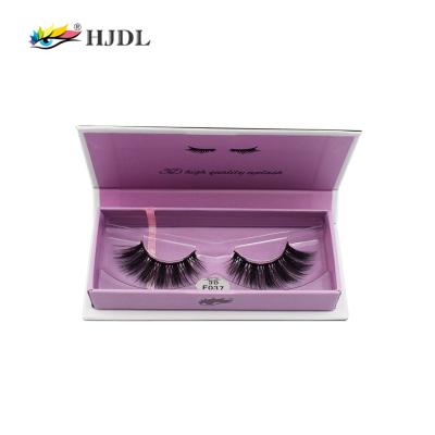 China Long Mink Eyelashes Natural Custom Fake Lashes 3d Silk Lashes F037 Attractive Box Products for sale