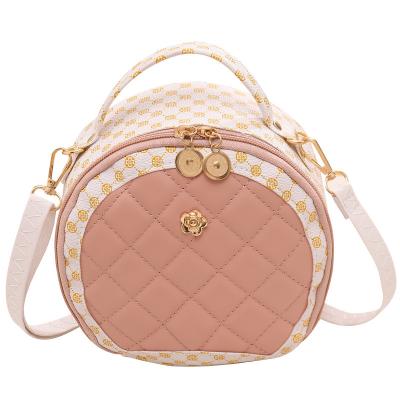 China PORTABLE 2023 new spot fashion all-match sweet cute handbag diamond bag shoulder bag with pattern small round bag for sale