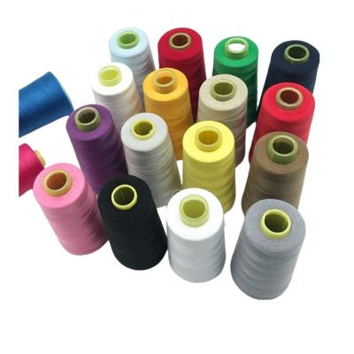 China High Tenacity 20S/2 3500Y Wholesale Spun Yarn 100% Polyester High Tenacity Colorful Sewing thread Poly core spun knitting weaving yarn for sale