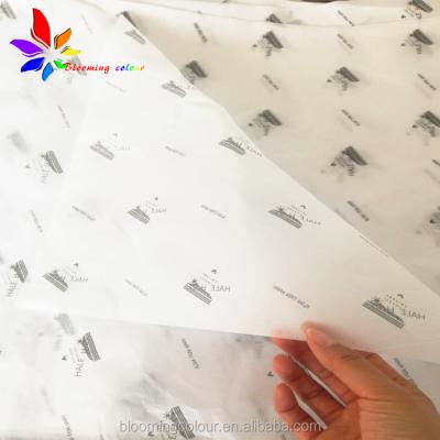 China Moisture proof custom printing own logo 17gsm wrapping tissue paper for clothes gift wrapping for sale