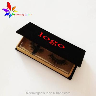 China Wholesale Recycled Materials Hot Sale Velvet Eyelash Box False Eyelash Custom Packaging for sale