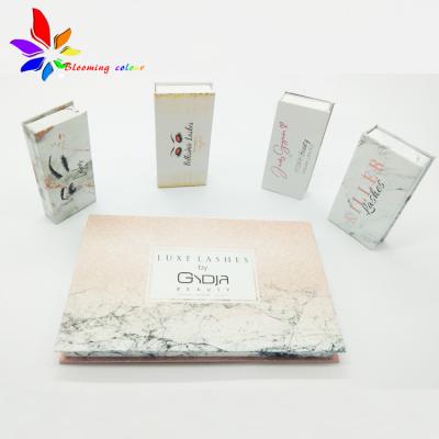 China Private Recycled Materials Paper Packaging Eyelash Fashionable Box With Logo Eyelash Empty Box wiyh Clear Window for sale