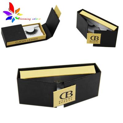 China Recycled Materials Magnetic Eyelash Package Custom Double Door Mink Eyelash Box for sale