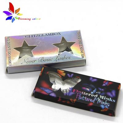 China Recyclable Wholesale Custom Eyelash Box With Star Window Private Label Lashes Box for sale