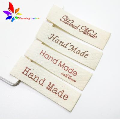 China Custom High Quality Hand Made Woven Label Viable Hot Selling Woven Fabric Woven Label For Garment for sale