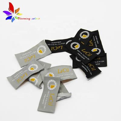 China Custom Viable Factory Logo Design Woven Label Clothes Label T-shirt Label for sale