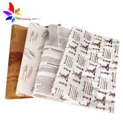 China Custom Printed Wrapping Paper Moisture Proof 28g Greaseproof Wax Tissue Paper 17g Clothing Wrapping Paper for sale