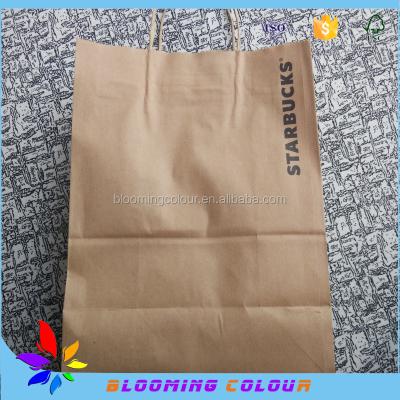 China With Printed Recyclable Kraft Paper Gift Paper Bag / Without Paper Handles for sale