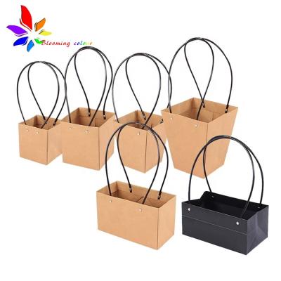 China Wholesale Recyclable Luxury Paper Flower Bag Custom Printing Flower Accessories Bag for sale