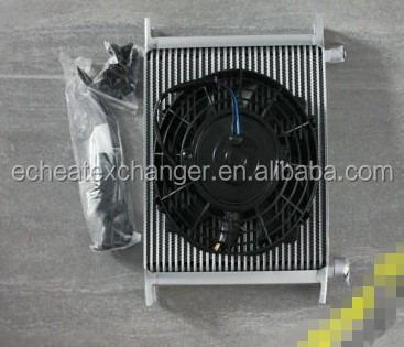 China Full 30 Tiers 10AN High Performance Aluminum Transmission Engine Oil Cooler Kit + Fan for sale