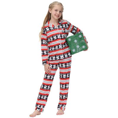 China K04 Winter Children Pajamas Kids Thermal Modal Breathable Nightgowns Long Sleeve 2 Piece Christmas Pajama Set Cotton Long Sleeve for sale