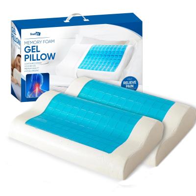 China 6010 memory gel ice feel memory foam gel headrest cool pillow aqua gel pillow summer cool gel headrest pillow for sale