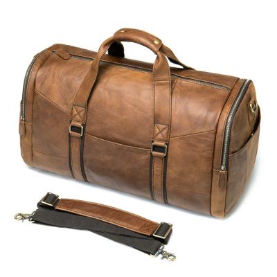 China Large Fashion Waterproof Cute Mens Leather Duffle Bag Travel Duffel Bag For Men for sale